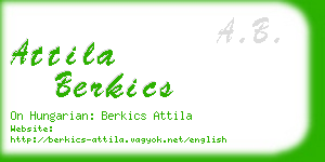 attila berkics business card